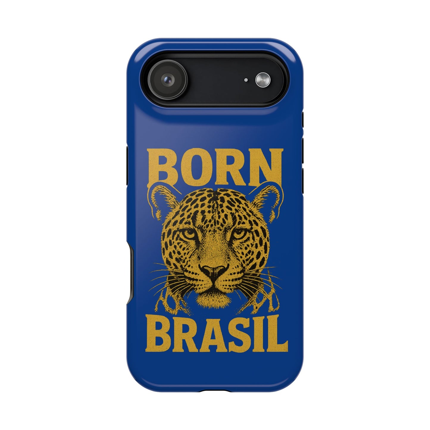 Capinha iPhone Impact-Resistant “Born Brasil Onça” – Proteção Premium do 11 ao 17 Pro Max | BornBrasil