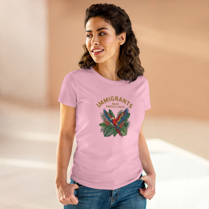 Camiseta Babylook Feminina “Immigrants Make America Great” – Orgulho Imigrante | BornBrasil