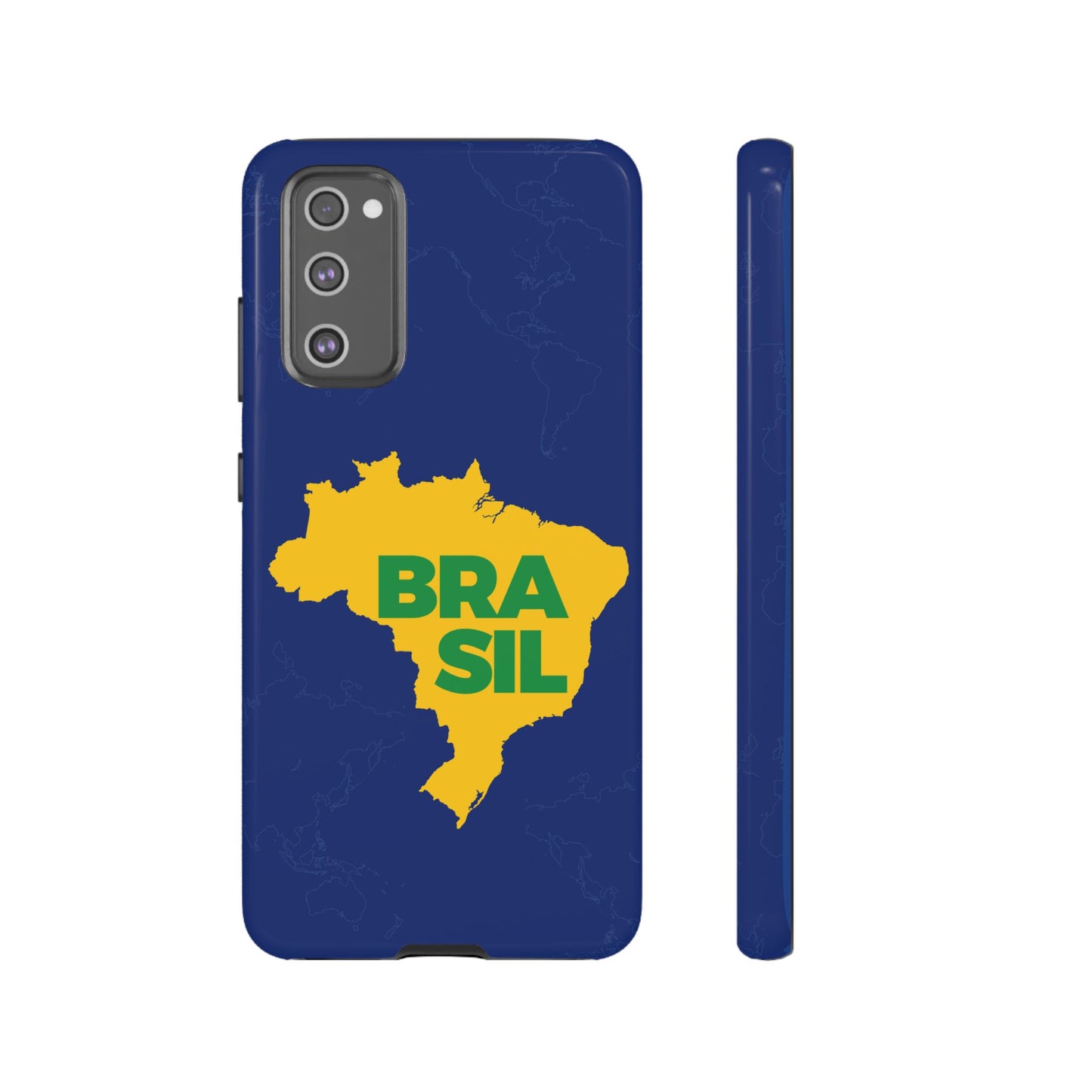Capinha Samsung Galaxy "BRASIL" Mapa Mundi - Premium de Alta Proteção (S10+ ao S25 Ultra)