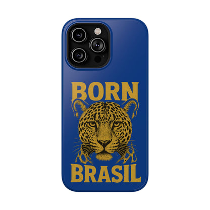 Capinha iPhone Impact-Resistant “Born Brasil Onça” – Proteção Premium do 11 ao 17 Pro Max | BornBrasil
