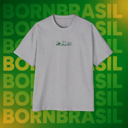Camiseta Brasil – Skyline Nacional Hand-Drawn BornBrasil Oversized