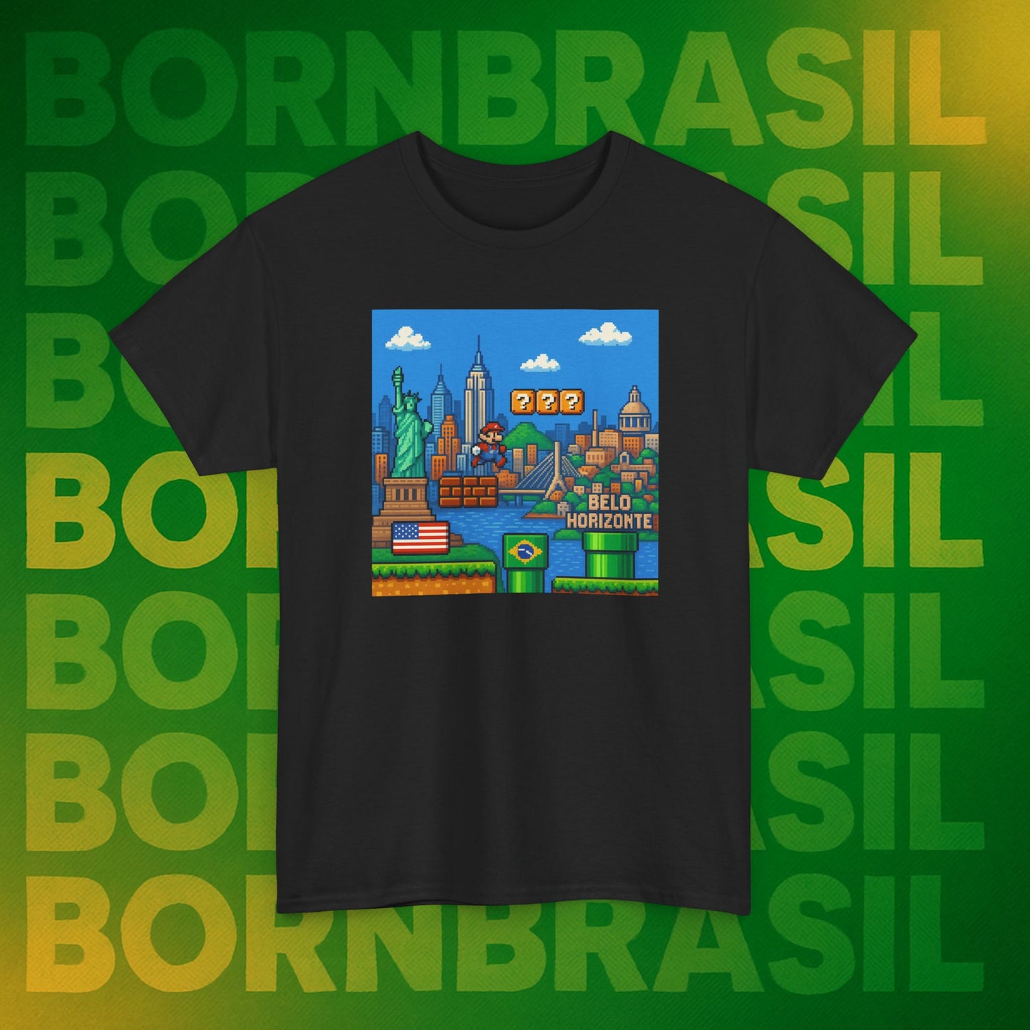 Camiseta De Volta Pro Brasil – Nostalgia Gamer BornBrasil