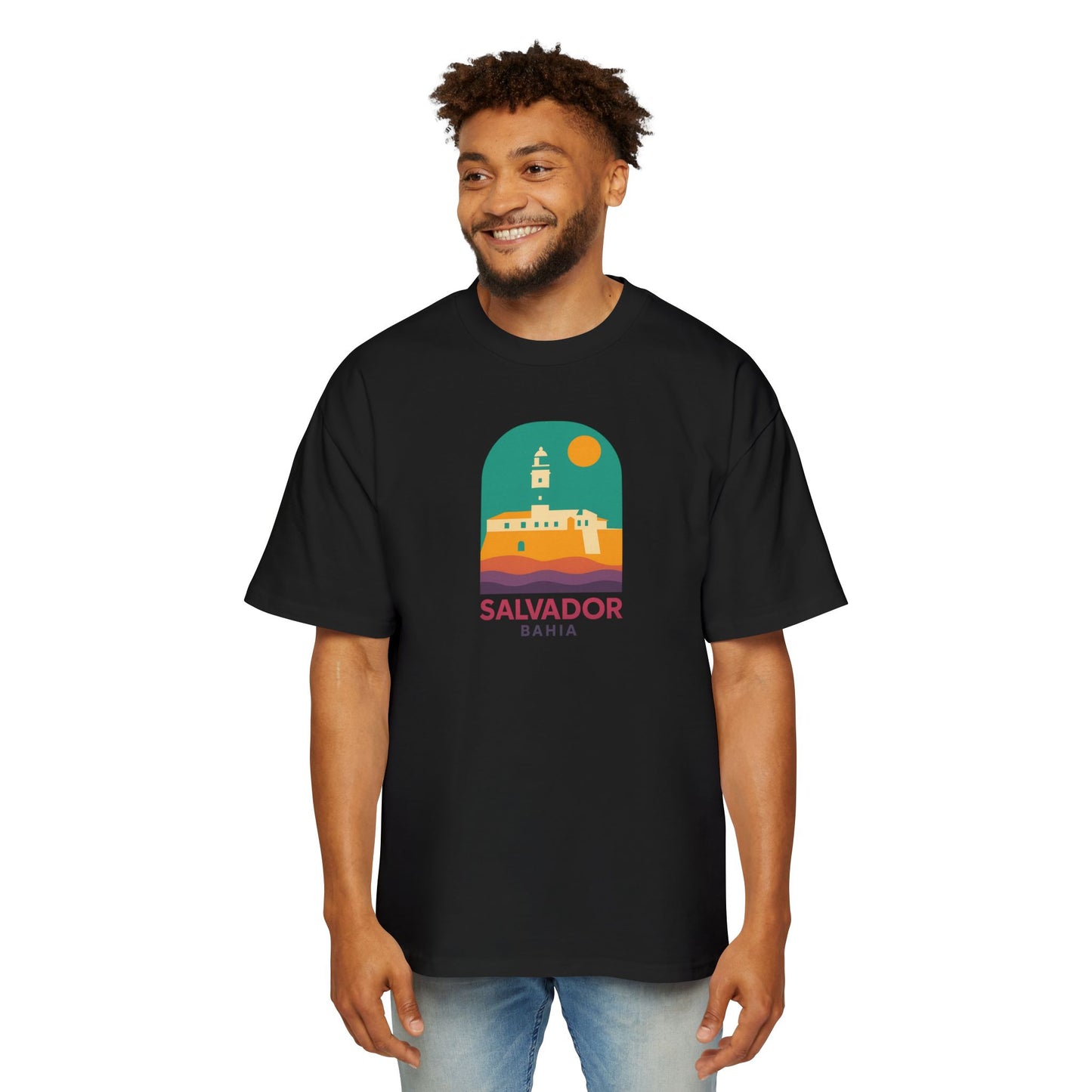 Camiseta Retrô Bahia – Salvador Farol da Barra Oversized