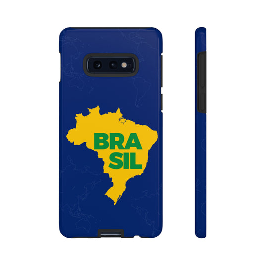 Capinha Samsung Galaxy "BRASIL" Mapa Mundi - Premium de Alta Proteção (S10+ ao S25 Ultra)