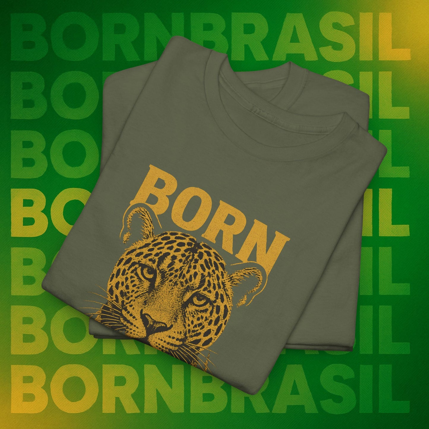 Camiseta Masculina Born Brasil Onça-Pintada Premium