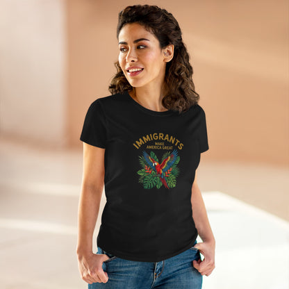 Camiseta Babylook Feminina “Immigrants Make America Great” – Orgulho Imigrante | BornBrasil
