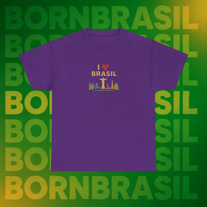 Camiseta I Love Brasil –  BornBrasil Feminina