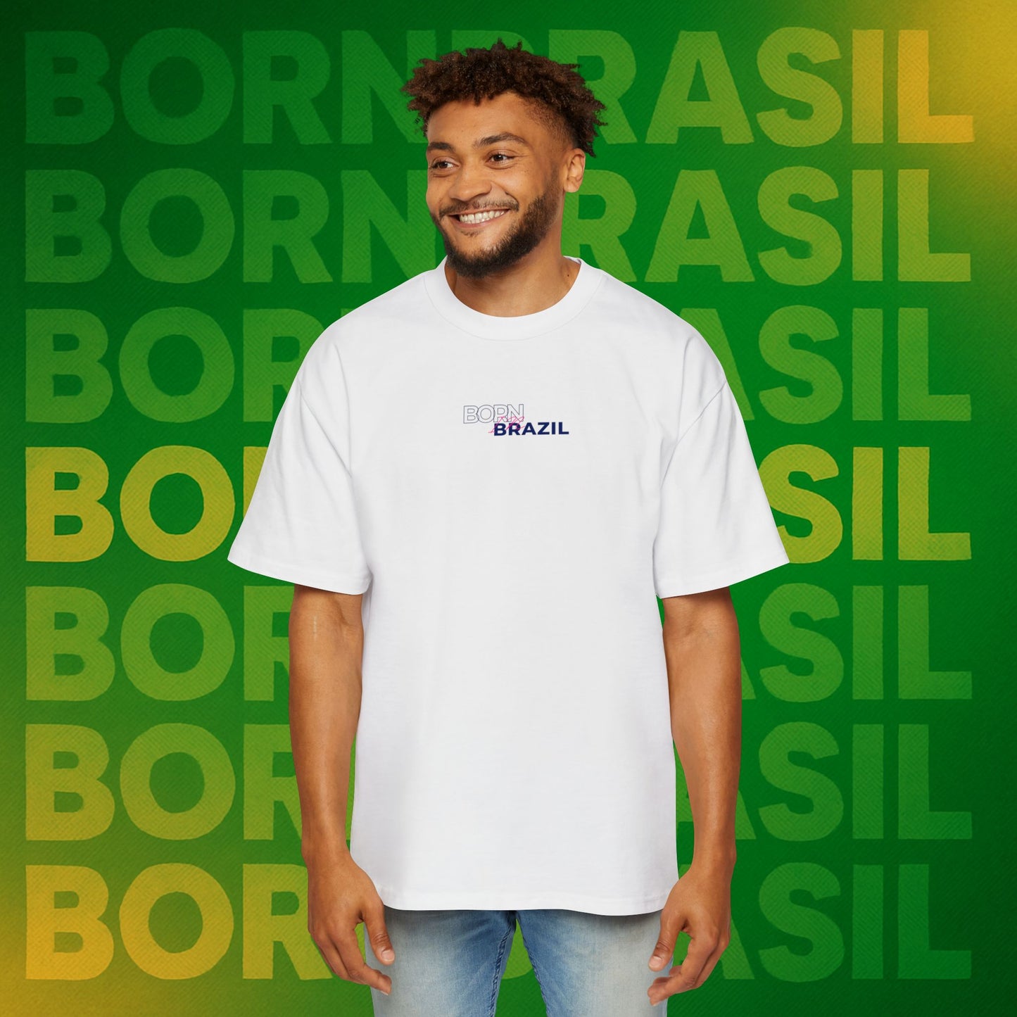 Camiseta Born in Brazil – Signature Oversized