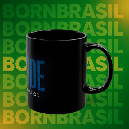 Caneca Preta “Saudade Has No Translation” – Cerâmica Premium 11oz e 15oz | BornBrasil
