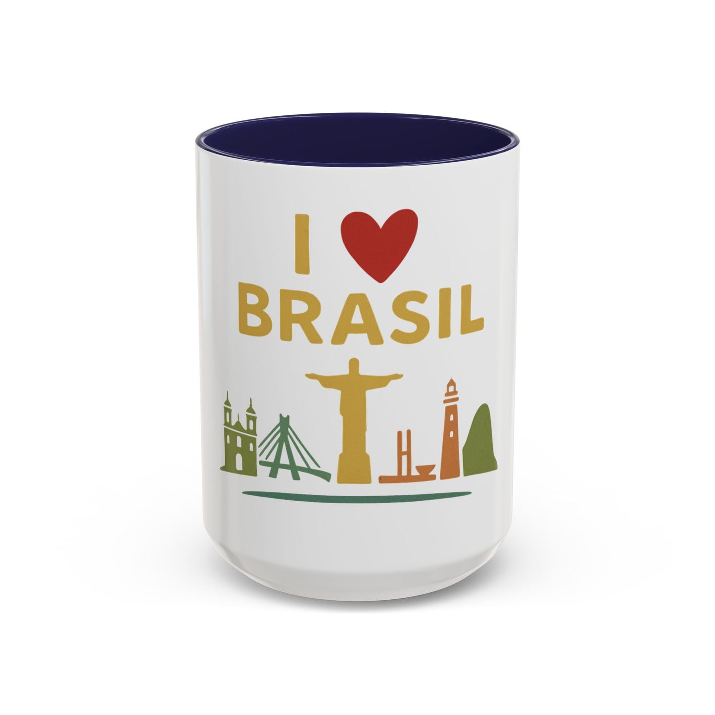 Copy of I  Brasil Accent Coffee Mug - Perfect Gift for Travel Lovers, Home Decor, Coffee Enthusiasts, Brazil Souvenir, Daily Use Mug