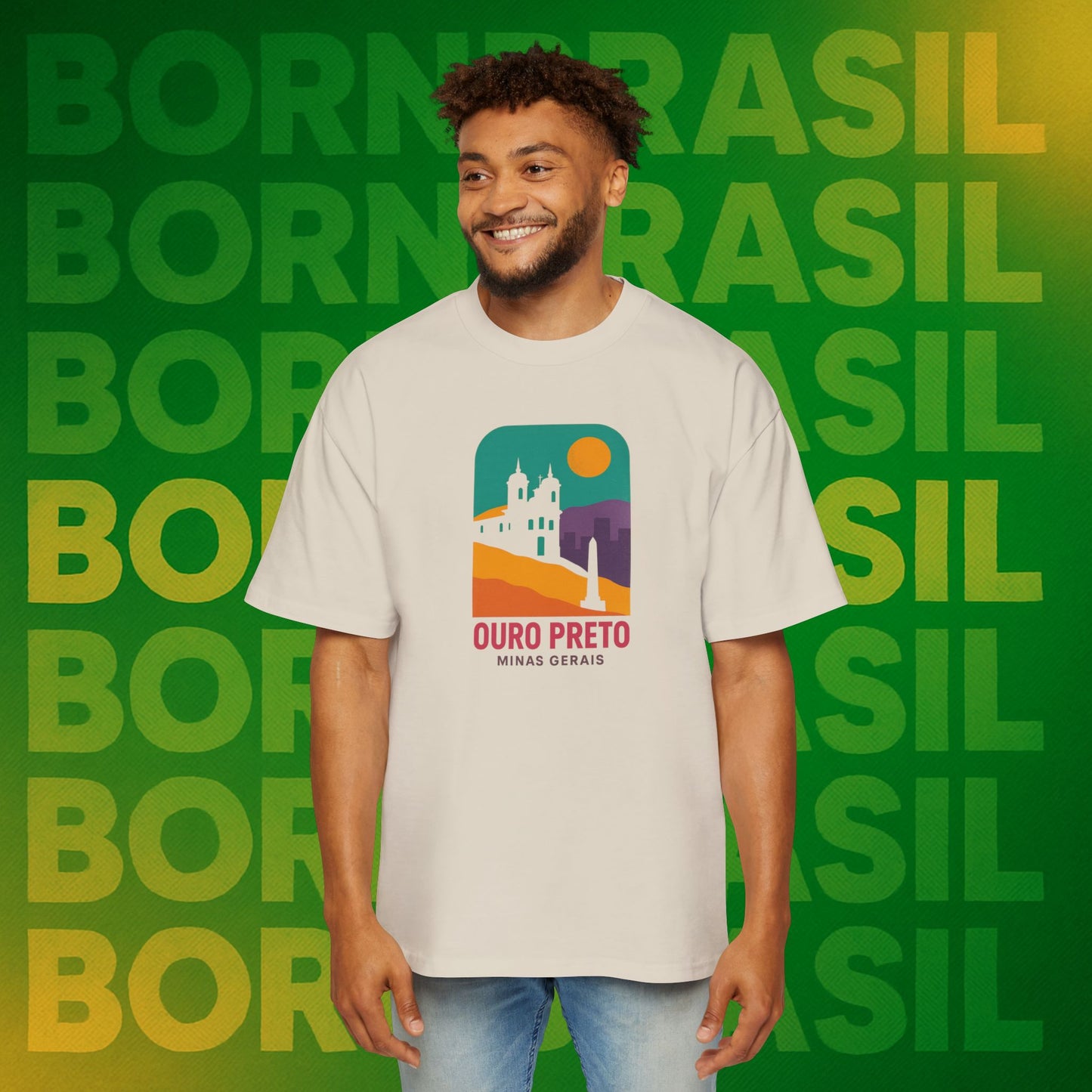 Camiseta Retrô Minas Gerais – Ouro Preto BornBrasil Oversized