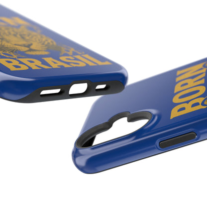 Capinha iPhone Impact-Resistant “Born Brasil Onça” – Proteção Premium do 11 ao 17 Pro Max | BornBrasil