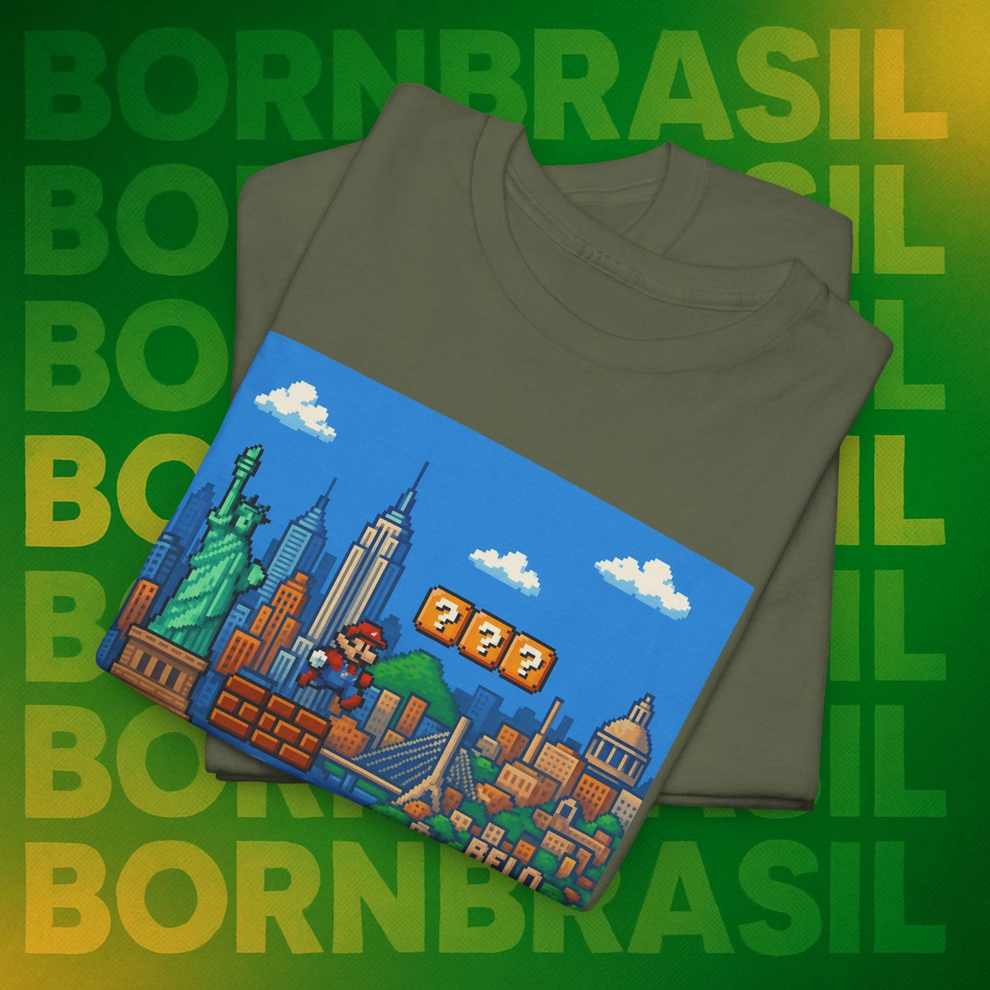 Camiseta De Volta Pro Brasil – Nostalgia Gamer BornBrasil