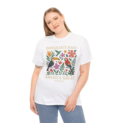 Camiseta Feminina Immigrants Make America Great – Floresta Brasileira | BornBrasil