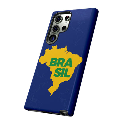 Capinha Samsung Galaxy "BRASIL" Mapa Mundi - Premium de Alta Proteção (S10+ ao S25 Ultra)