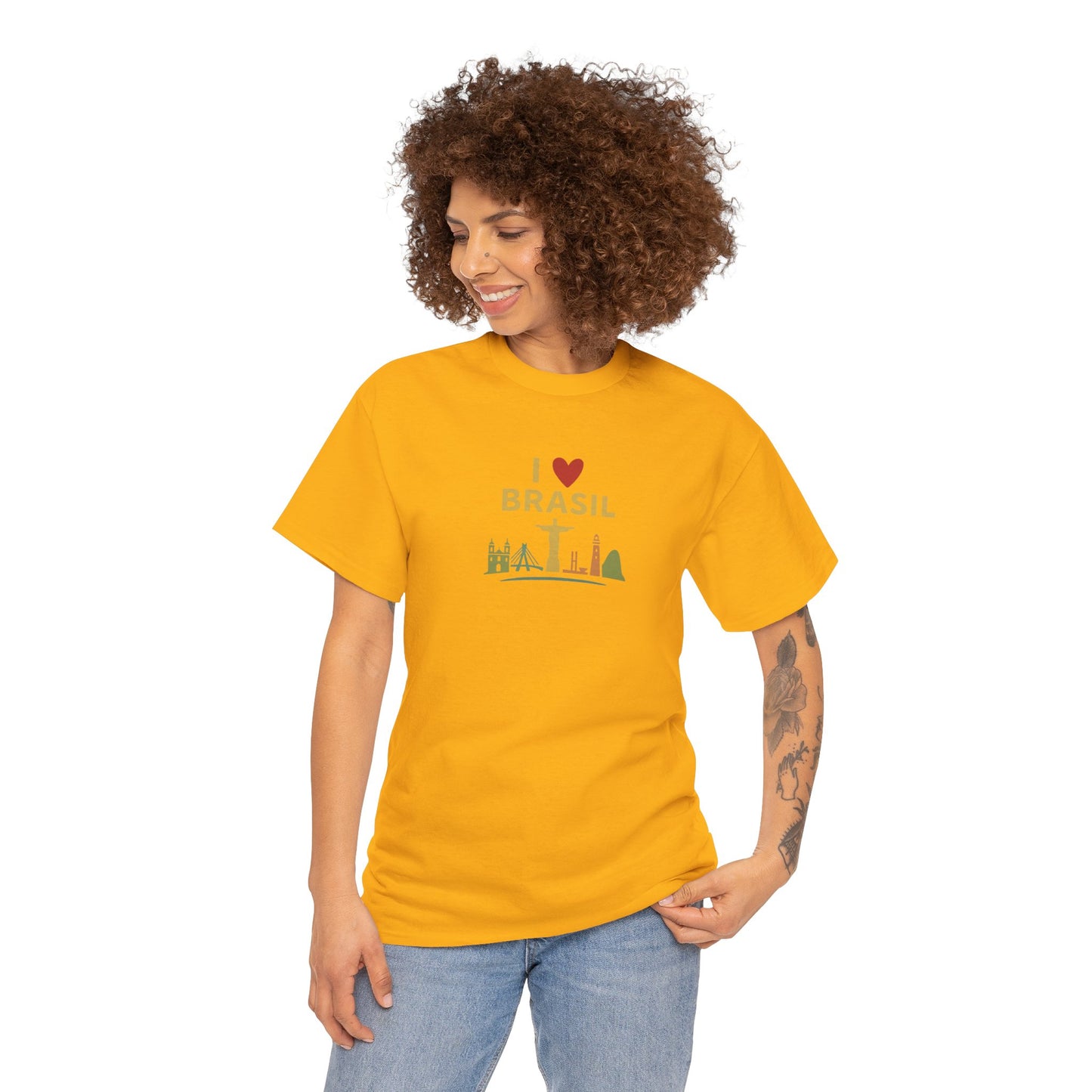 Camiseta I Love Brasil –  BornBrasil Feminina