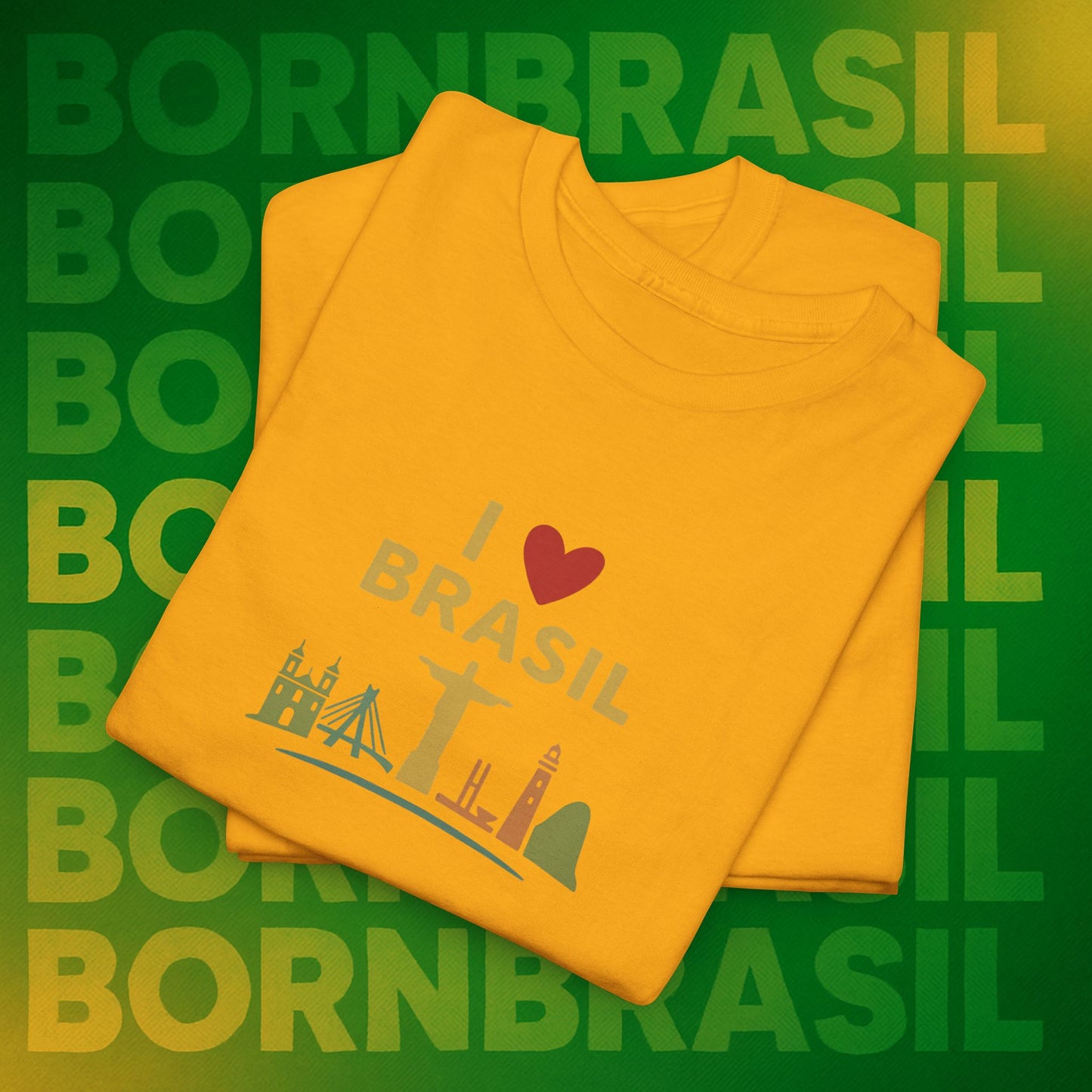 Camiseta I Love Brasil –  BornBrasil Feminina