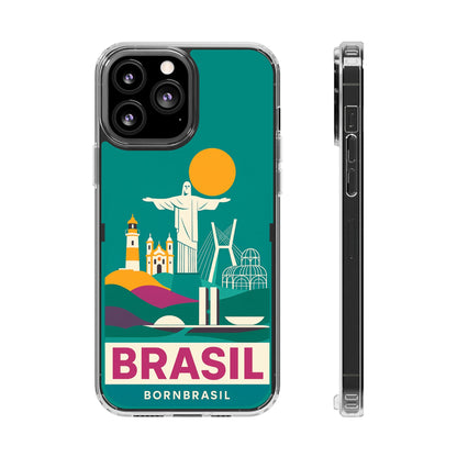 Capa MagSafe Transparente "Cartão Postal" – Monumentos do Brasil (iPhone 12 ao 16 Pro Max)