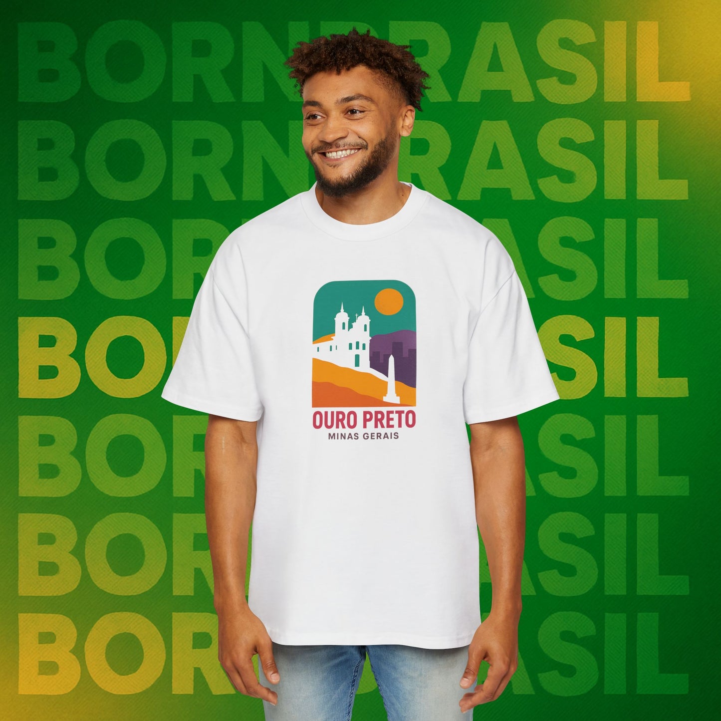 Camiseta Retrô Minas Gerais – Ouro Preto BornBrasil Oversized