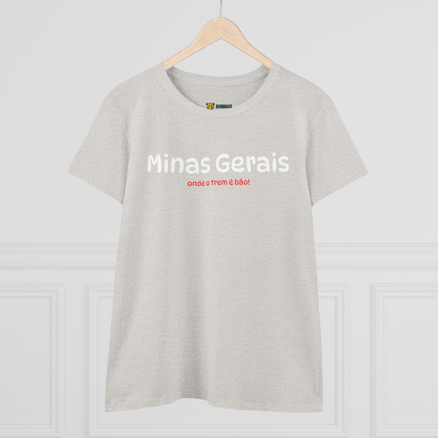 Camiseta Babylook Feminina “Minas Gerais – Onde o Trem é Bão” – Orgulho Mineiro | BornBrasil