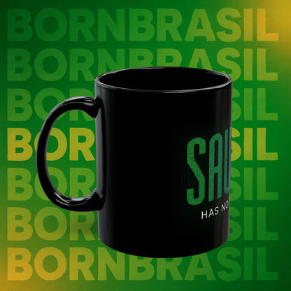 Caneca Preta “Saudade Has No Translation” – Cerâmica Premium 11oz e 15oz | BornBrasil
