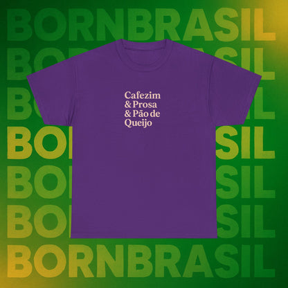 Camiseta Feminina Cafezim & Prosa & Pão de Queijo – BornBrasil