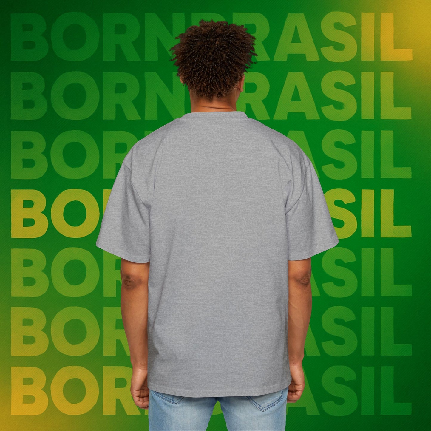 Camiseta Brasil – Skyline Nacional Hand-Drawn BornBrasil Oversized