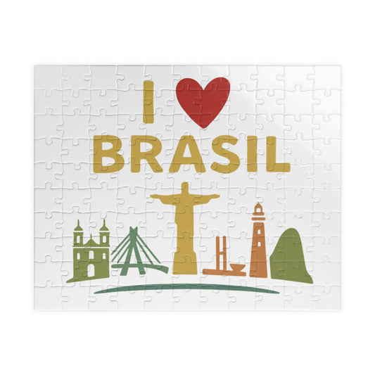 I Love Brasil Puzzle | 110-1014 Piece | Perfect for Family Game Night, Travel Souvenir, Gifts for Tourists, Brazilian Culture