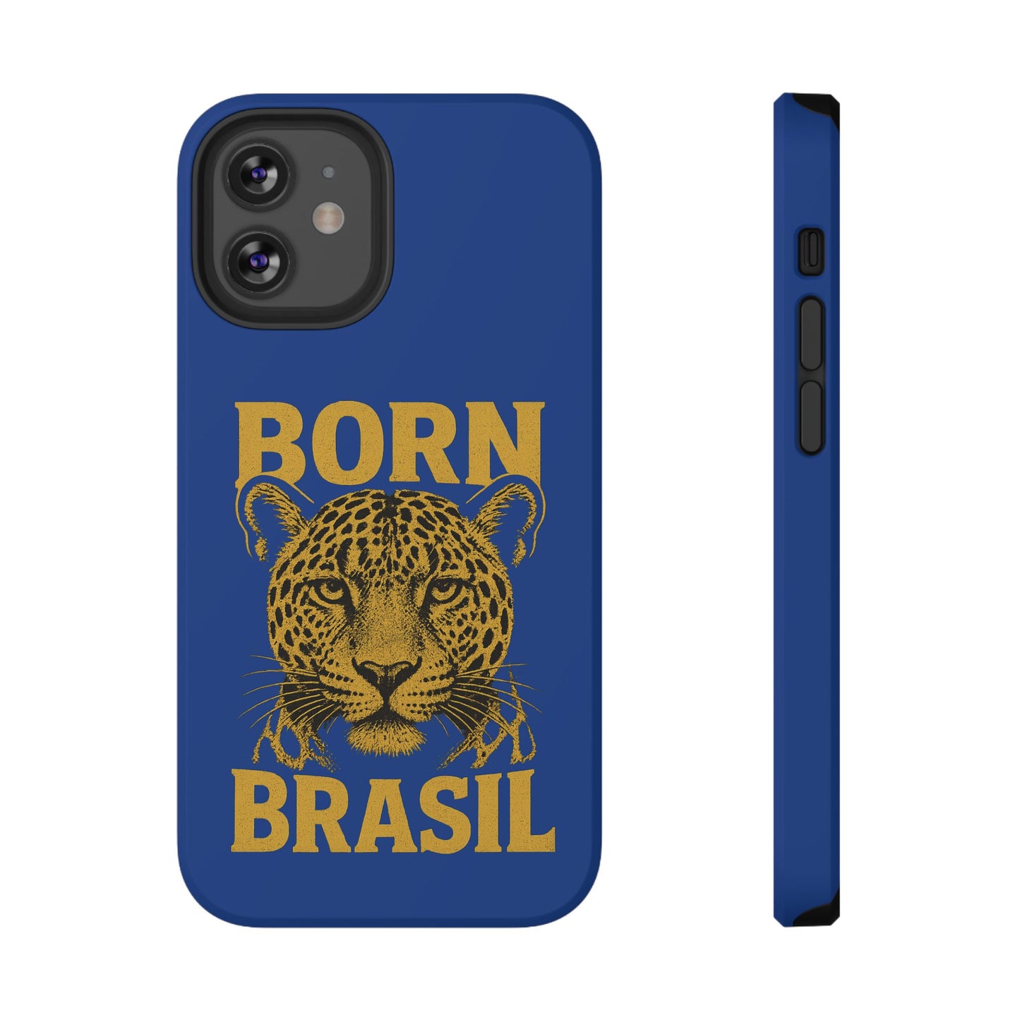 Capinha iPhone Impact-Resistant “Born Brasil Onça” – Proteção Premium do 11 ao 17 Pro Max | BornBrasil