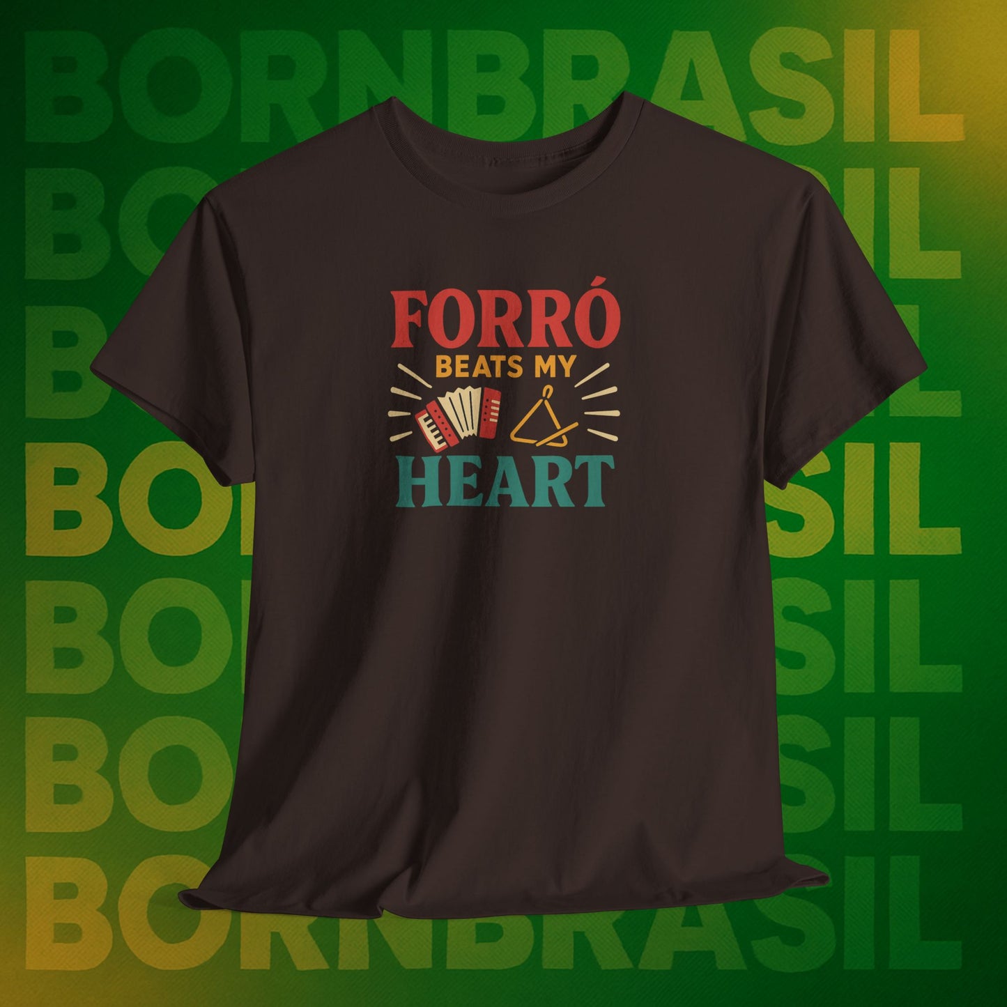 Camiseta Forró Beats My Heart – Cultura Nordestina BornBrasil