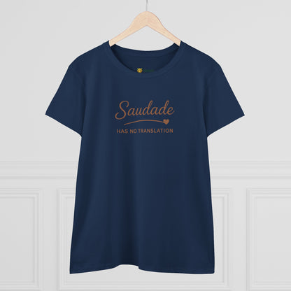 Camiseta Babylook Feminina “Saudade Has No Translation” – Identidade Brasileira | BornBrasil