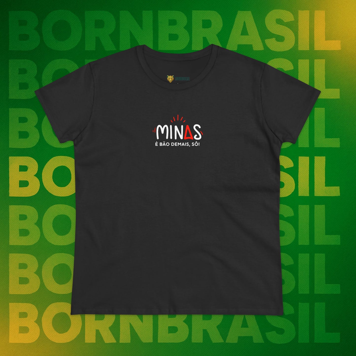 Camiseta Feminina Baby Look Minas é Bão Demais -