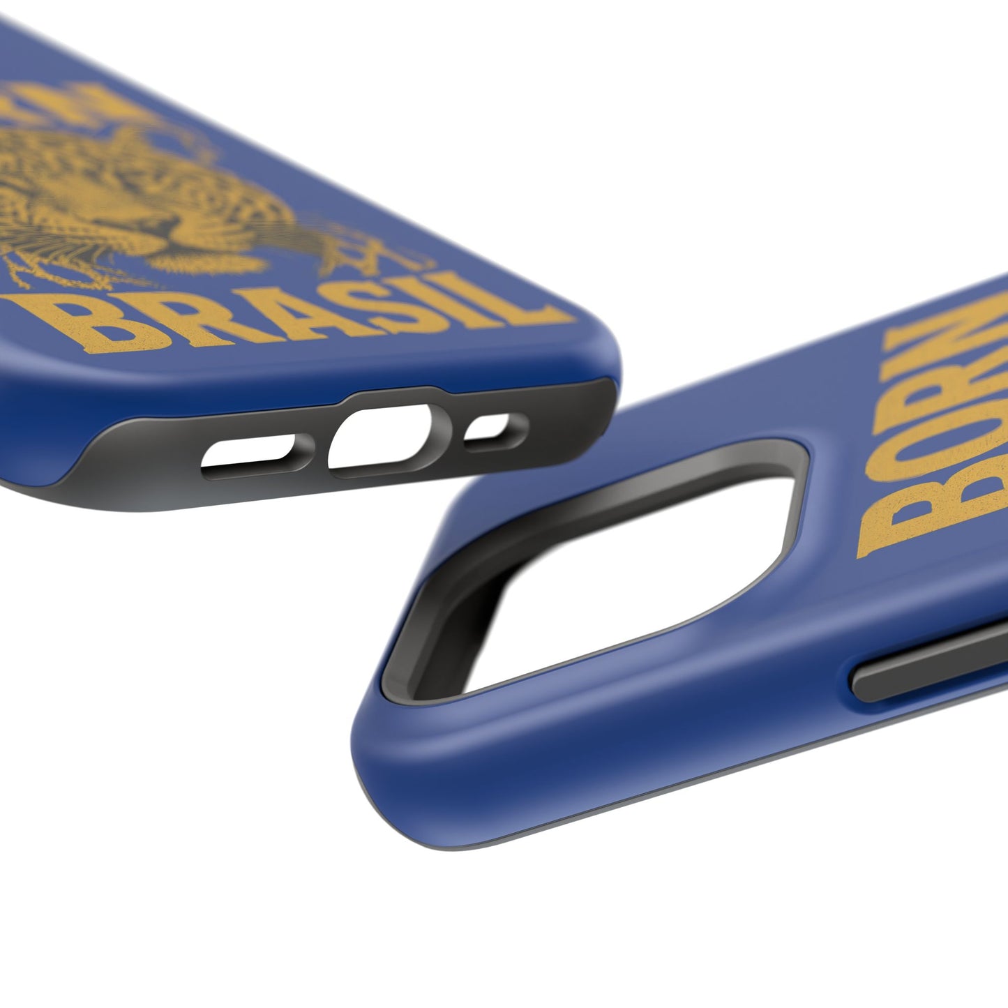 Capinha iPhone Impact-Resistant “Born Brasil Onça” – Proteção Premium do 11 ao 17 Pro Max | BornBrasil