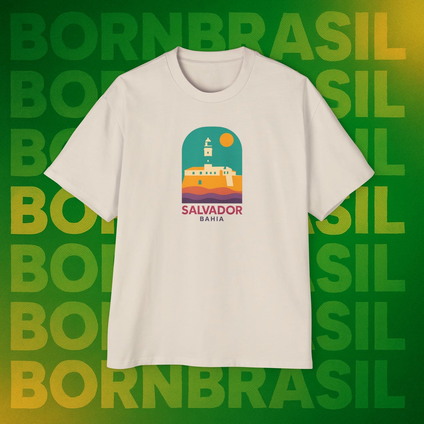 Camiseta Retrô Bahia – Salvador Farol da Barra Oversized