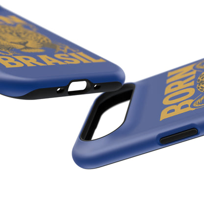 Capinha iPhone Impact-Resistant “Born Brasil Onça” – Proteção Premium do 11 ao 17 Pro Max | BornBrasil