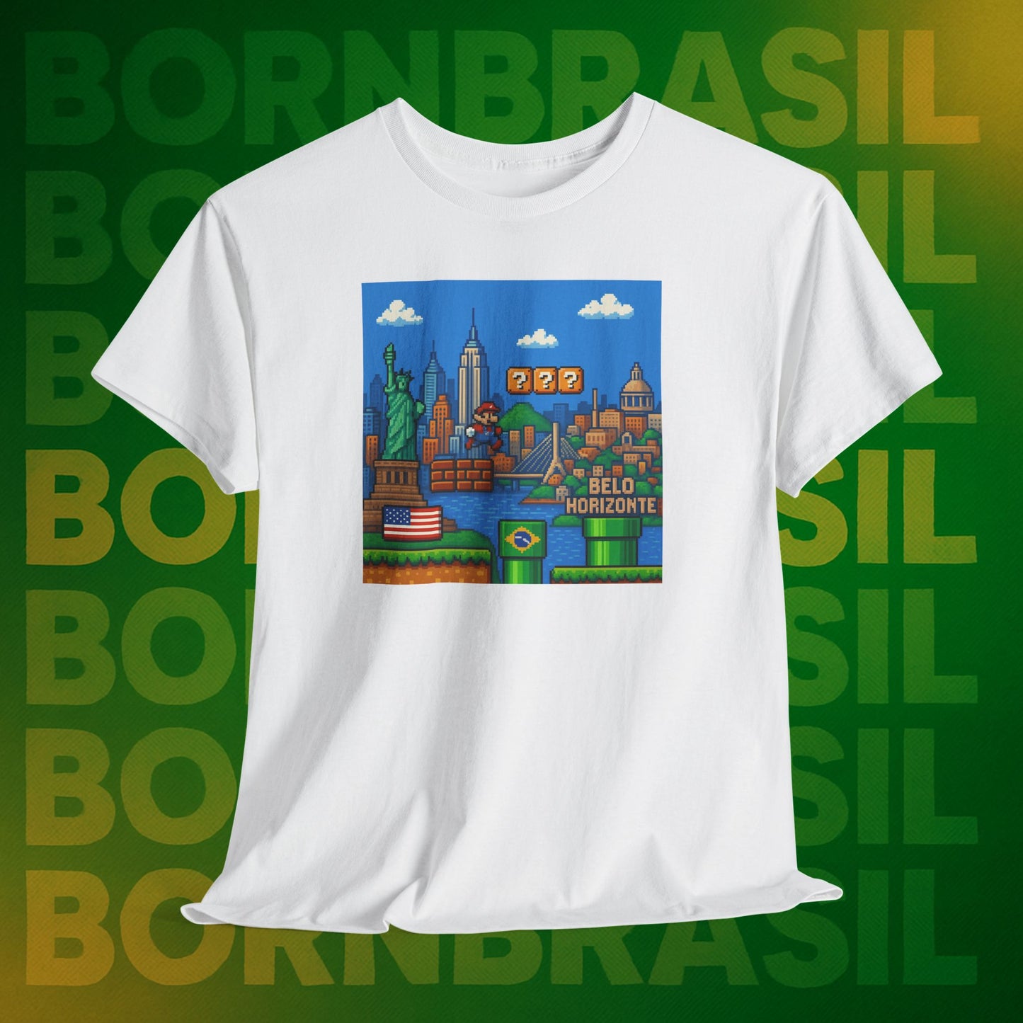 Camiseta De Volta Pro Brasil – Nostalgia Gamer BornBrasil