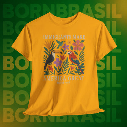 Camiseta Feminina Immigrants Make America Great – Floresta Brasileira | BornBrasil