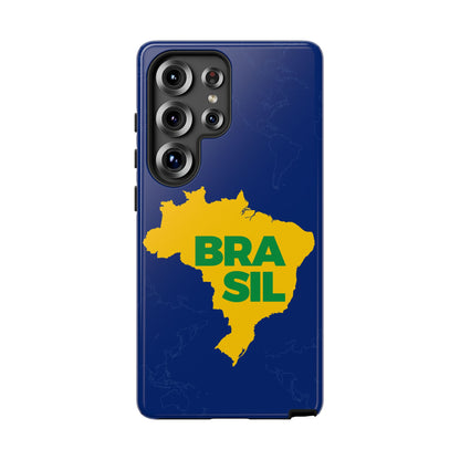 Capinha Samsung Galaxy "BRASIL" Mapa Mundi - Premium de Alta Proteção (S10+ ao S25 Ultra)