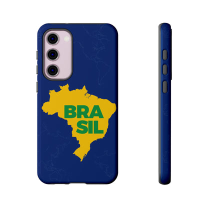 Capinha Samsung Galaxy "BRASIL" Mapa Mundi - Premium de Alta Proteção (S10+ ao S25 Ultra)