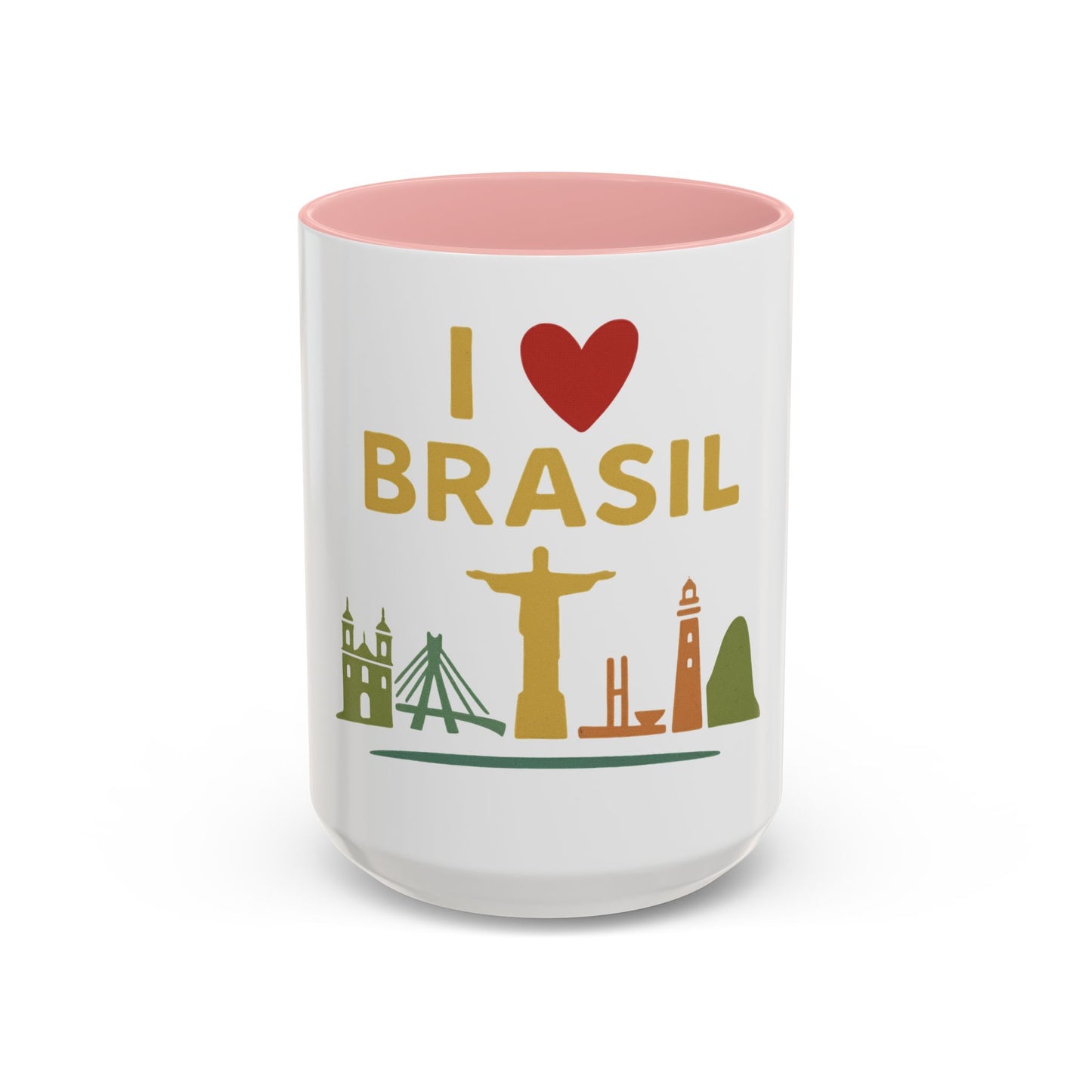 Copy of I  Brasil Accent Coffee Mug - Perfect Gift for Travel Lovers, Home Decor, Coffee Enthusiasts, Brazil Souvenir, Daily Use Mug