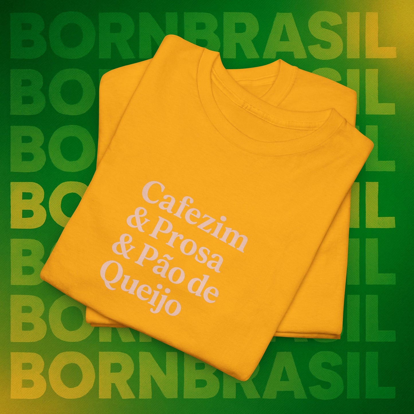 Camiseta Feminina Cafezim & Prosa & Pão de Queijo – BornBrasil