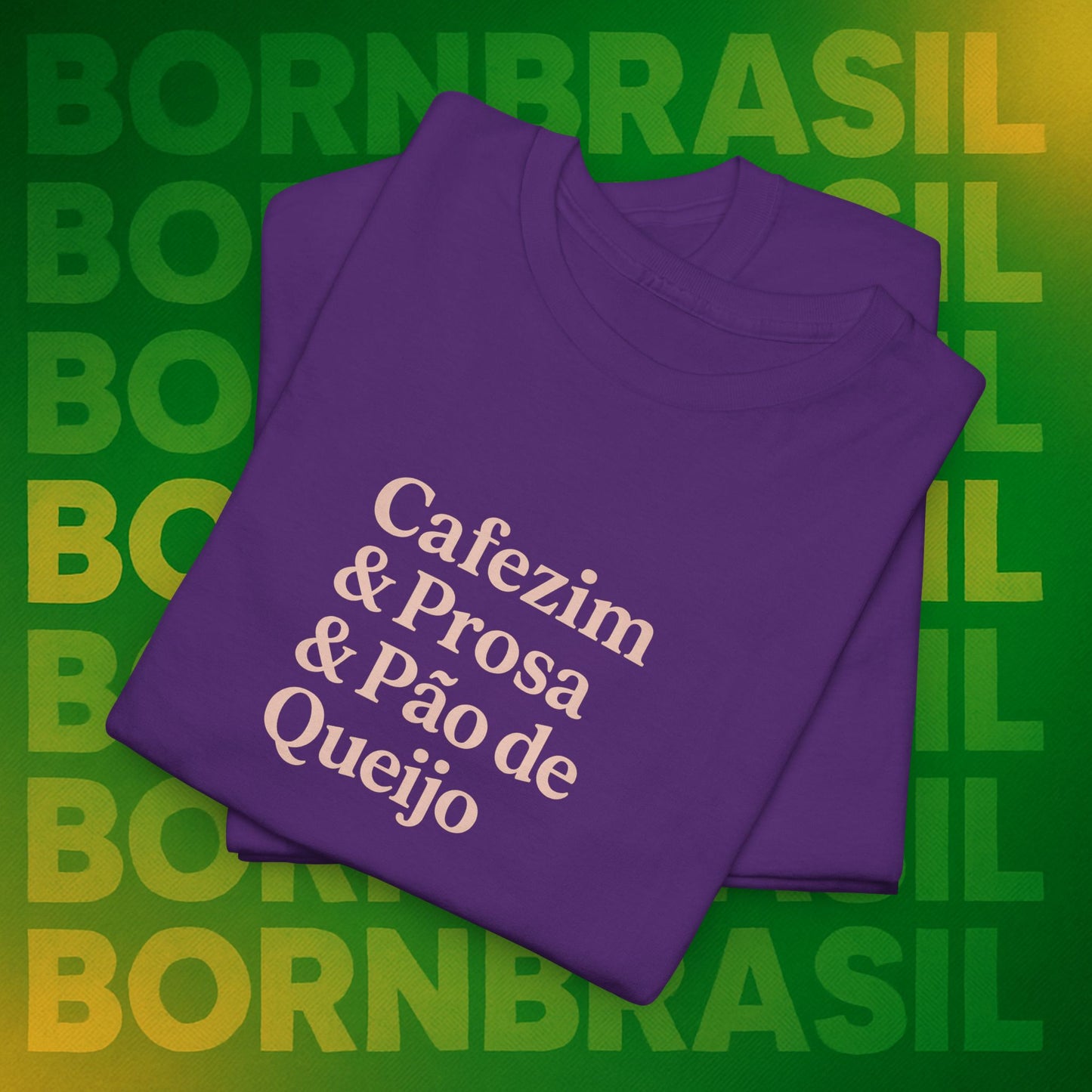 Camiseta Feminina Cafezim & Prosa & Pão de Queijo – BornBrasil