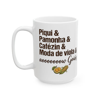 Caneca de Cerâmica "Alma Goiana" – Piqui, Viola & Cafézin