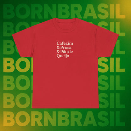 Camiseta Feminina Cafezim & Prosa & Pão de Queijo – BornBrasil