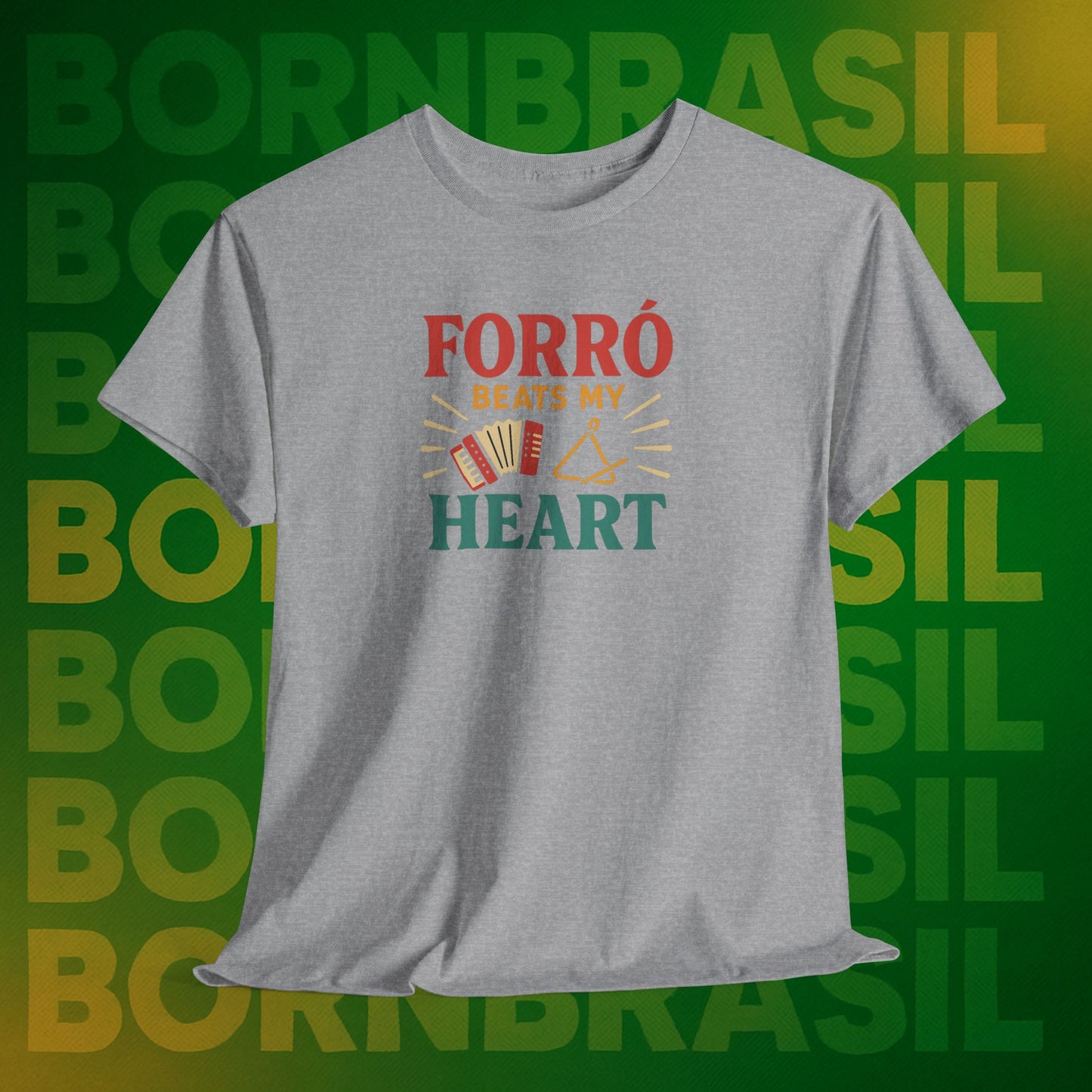 Camiseta Forró Beats My Heart – Cultura Nordestina BornBrasil