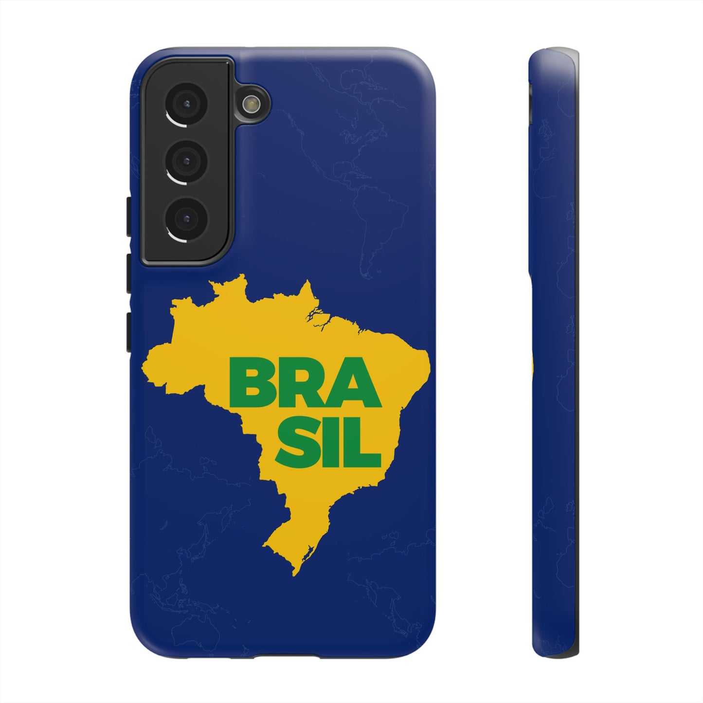 Capinha Samsung Galaxy "BRASIL" Mapa Mundi - Premium de Alta Proteção (S10+ ao S25 Ultra)