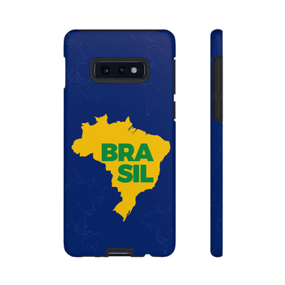 Capinha Samsung Galaxy "BRASIL" Mapa Mundi - Premium de Alta Proteção (S10+ ao S25 Ultra)