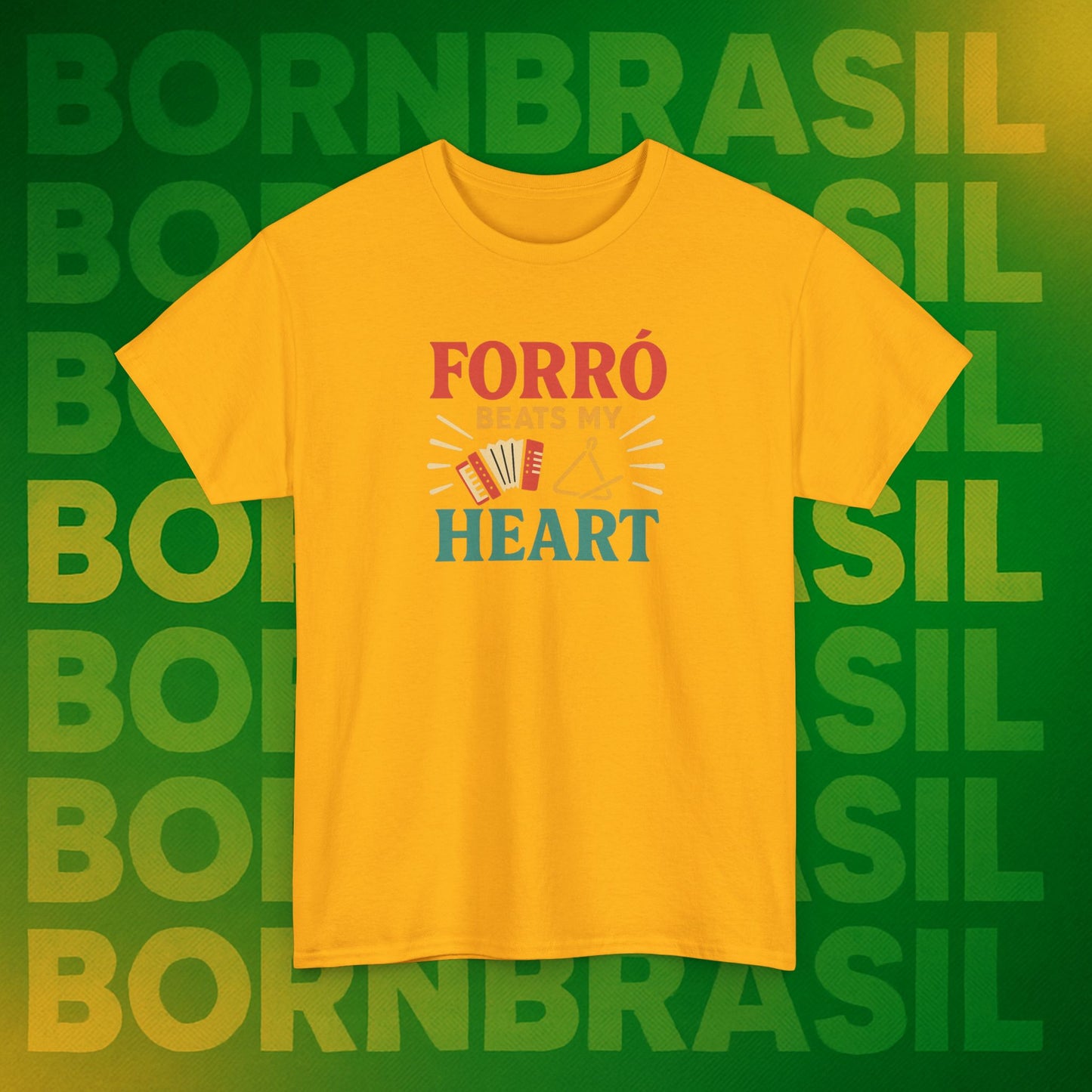 Camiseta Forró Beats My Heart – Cultura Nordestina BornBrasil