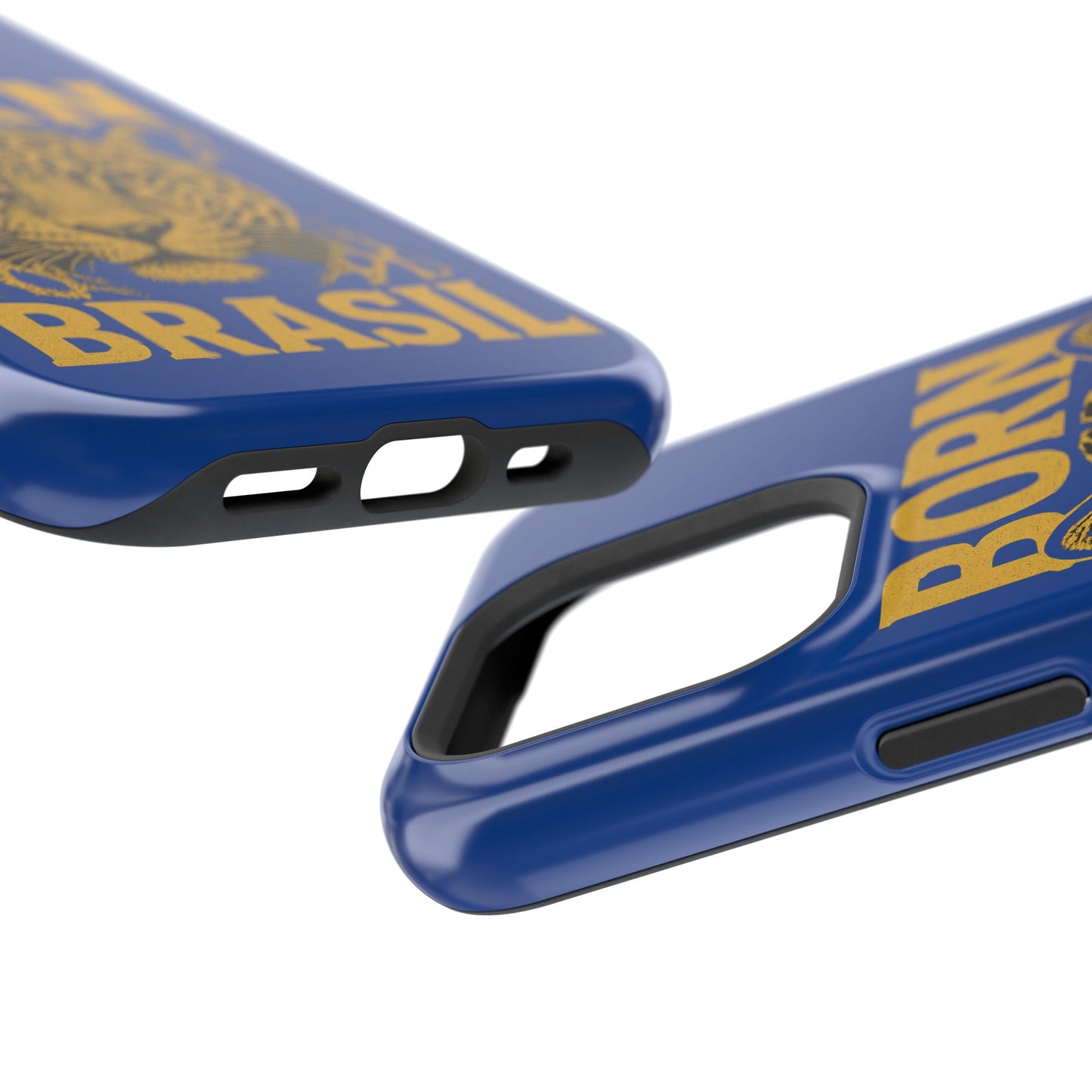 Capinha iPhone Impact-Resistant “Born Brasil Onça” – Proteção Premium do 11 ao 17 Pro Max | BornBrasil