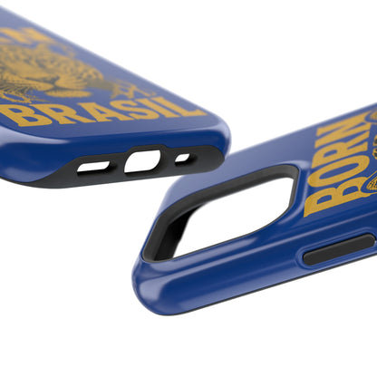 Capinha iPhone Impact-Resistant “Born Brasil Onça” – Proteção Premium do 11 ao 17 Pro Max | BornBrasil